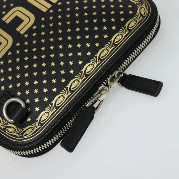 GUCCI SEGA Collaboration Shoulder Bag Leather Black 511189 Auth BD1503AV - Picture 9 of 14